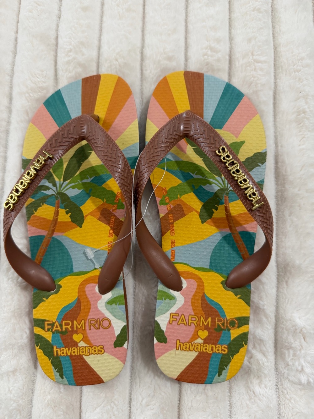 FARM Rio x Havaianas Tropical Multi-Color Flip Flops new collection